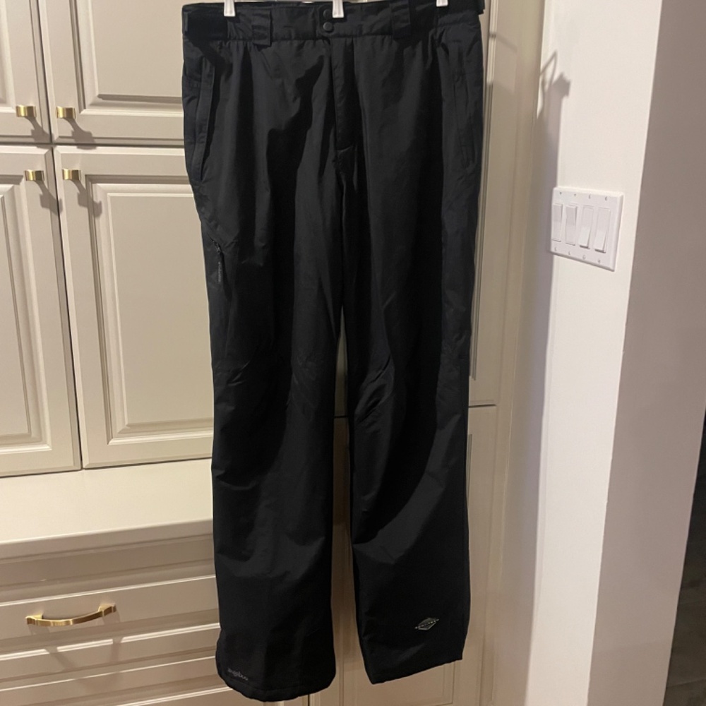 NEW Mens Columbia Large TALL Bugaboo Ski Pants Black No Paper Tags - Picture 2 of 9